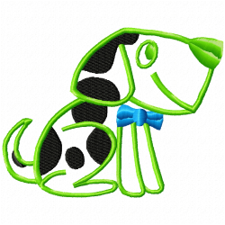 Dogs Embroidery Design 11